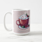 Kerst Cup Warme Chocolade | Blush Roze Mok (Links)