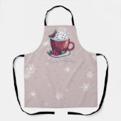 Kerst Cup Warme Chocolade | Blush Roze Schort (Voorkant)