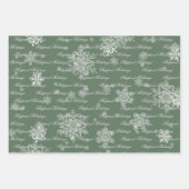 Kerst Cup Warme Chocolade | Groen Inpakpapier Vel (Voorkant 3)