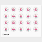 Kerst Cup Warme Chocolade Retouradreslabel Ronde Sticker (Vel)