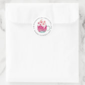 Kerst Cup Warme Chocolade Retouradreslabel Ronde Sticker (Tas)