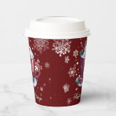 Kerst Cup Warme Chocolade | Rode Papieren Bekers (Links)