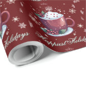 Kerst Cup Warme Chocolade | Rood Cadeaupapier (Rol Hoek)