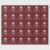 Kerst Cup Warme Chocolade | Rood Cadeaupapier (Vlak)