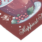 Kerst Cup Warme Chocolade | Rood Medium Tafelloper (Hoek)