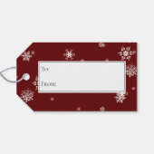 Kerst Cup Warme Chocolademelk | Rood Cadeaulabel (Achterkant Horizontaal)