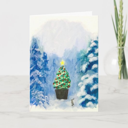 Kerst Cupcake #1 Kaart (Voorkant)
