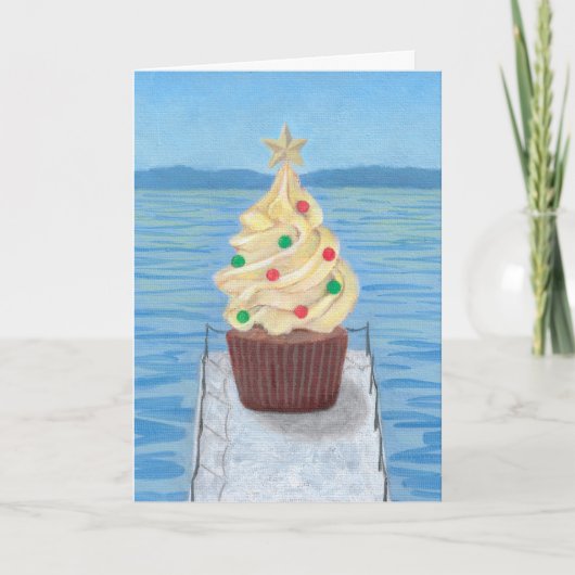 Kerst Cupcake #4 Kaart (Voorkant)