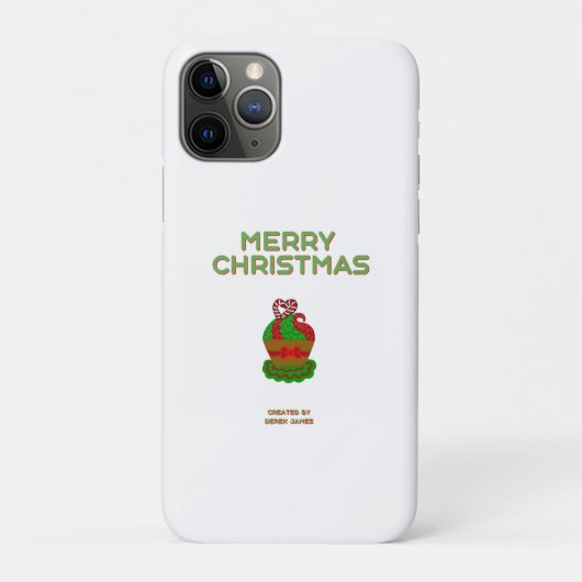 Kerst Cupcake Apple iPhone 11 Pro Hoesje (Achterkant)