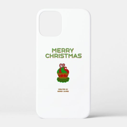 Kerst Cupcake Apple iPhone 12 Mini Hoesje (Achterkant)