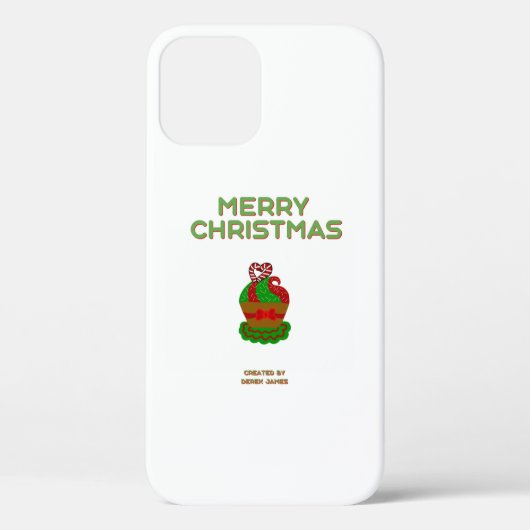 Kerst Cupcake Apple iPhone 12 Pro Hoesje (Achterkant)
