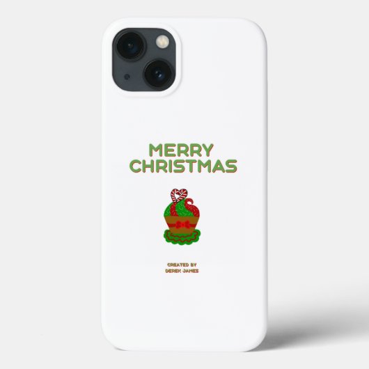 Kerst Cupcake Apple iPhone 13 Hoesje (Achterkant)