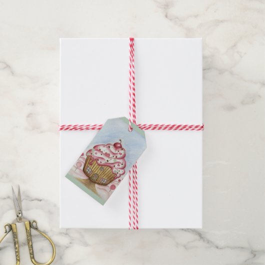 Kerst Cupcake Cadeau Labels Cadeaulabel (Met Touw)