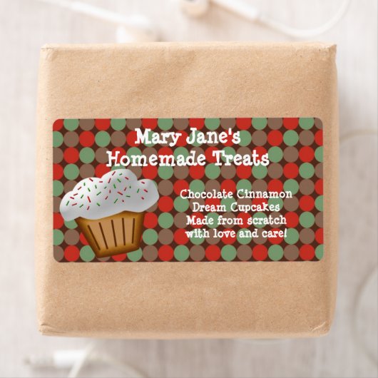 Kerst Cupcake Custom Label (Insitu)