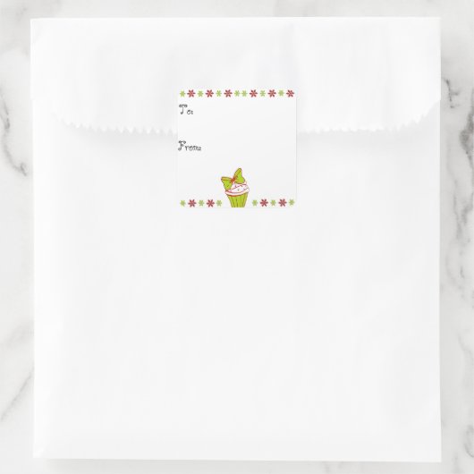 Kerst Cupcake Gift Label (Tas)