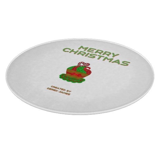 Kerst Cupcake Glas Snijplank 30,4 cm (Hoek)