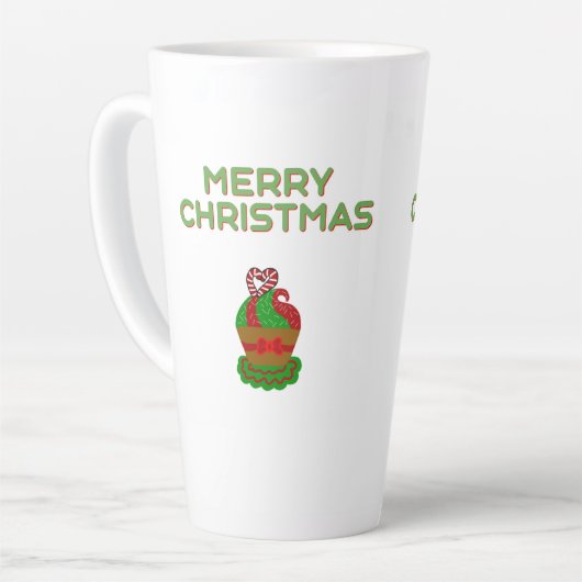 Kerst Cupcake Grote Latte Mok (Linkerhoek)