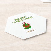 Kerst Cupcake Hexagon Papier Onderzetter (Schuin)
