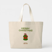 Kerst Cupcake Jumbo Canvas tas (Achterkant)