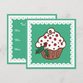 Kerst Cupcake Kerstfeest Uitnodigingen (Voorkant / Achterkant)