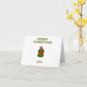 Kerst Cupcake Klein Horizontaal Wenskaart Kaart (Gele Bloem)