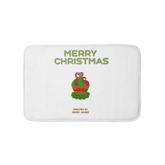 Kerst Cupcake Kleine Bad Mat (Voorkant)