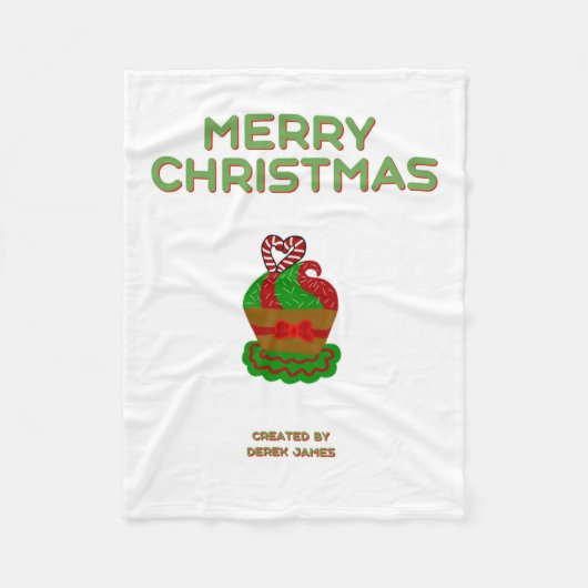 Kerst Cupcake Kleine Fleece Deken (Voorkant)