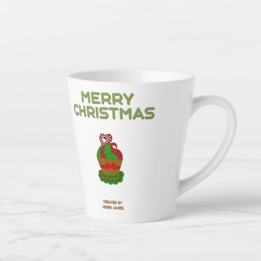 Kerst Cupcake Kleine Latte Mok (Rechts)