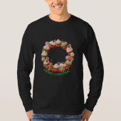 Kerst Cupcake Krans T-Shirt (Voorkant)
