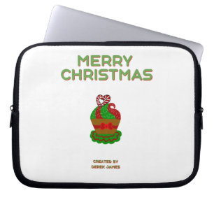 Kerst Cupcake Neopreen Laptop Sleeve