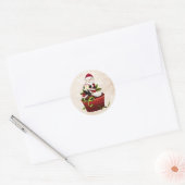 Kerst Cupcake Santa Sticker (Envelop)