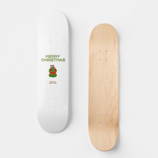 Kerst Cupcake Skateboard (Voorkant)