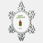 Kerst Cupcake Sneeuwvlok Ornament (Rechts)