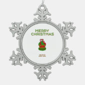 Kerst Cupcake Sneeuwvlok Ornament (Voorkant)