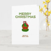 Kerst Cupcake Standard-Size Wenskaart Kaart (Gele Bloem)