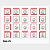Kerst Cupcake Stickers (Vel)
