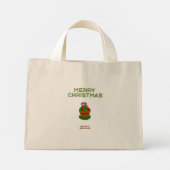Kerst Cupcake Tiny Canvas tas (Achterkant)