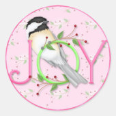 Kerst Cupcake Toppers Stickers Joy Holiday (Voorkant)