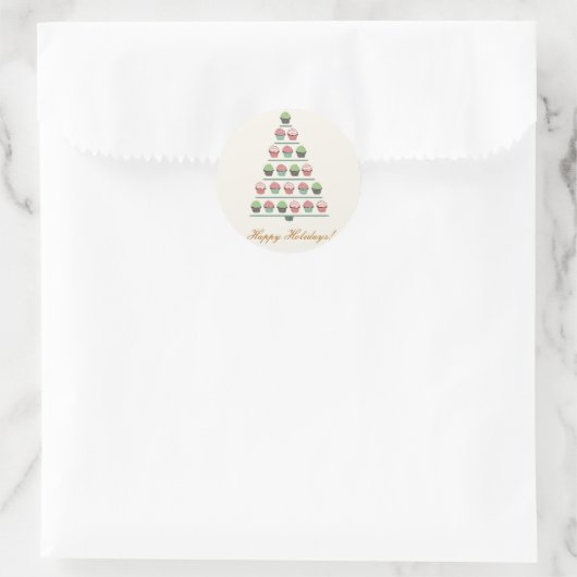 Kerst Cupcake Tree Stand Sticker (Tas)