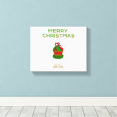 Kerst Cupcake verpakt Canvas Afdruk (Insitu (Houten vloer))