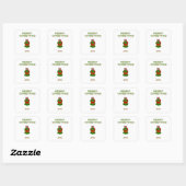 Kerst Cupcake Vierkante Sticker (Vel)