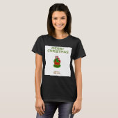 Kerst Cupcake Vrouwen Zwart Basic T Shirt (Voorkant volledig)