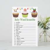 kerst cupcakes Baby word scramble game (Staand voorkant)