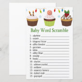 kerst cupcakes Baby word scramble game (Voorkant / Achterkant)