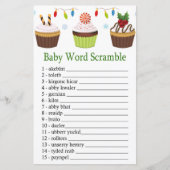 kerst cupcakes Baby word scramble game (Voorkant)
