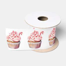 Kerst Cupcakes met Candy Canes Satijnen Lint