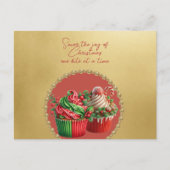 Kerst Cupcakes Proef de Vreugde Briefkaart (Voorkant)