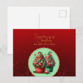Kerst Cupcakes Proef de vreugde Briefkaart (Voorkant / Achterkant)
