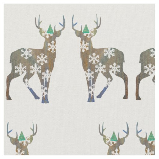 Kerst Custom gekamd katoen (56" breedte) stof (Close Up)