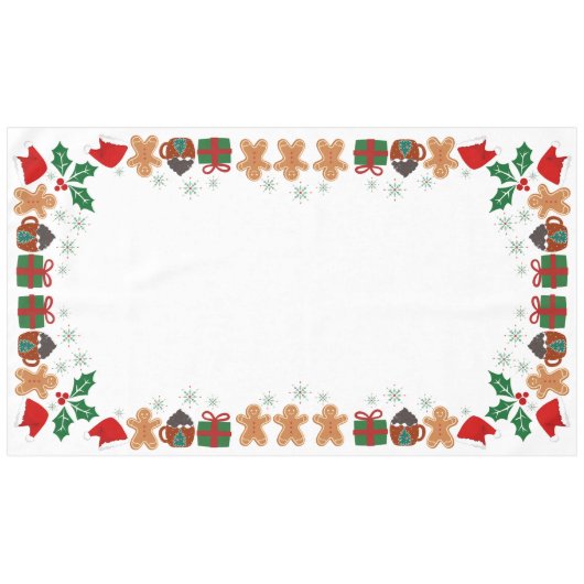 Kerst Custom Katoen Tafelkleed, 60 "x104" Tafelkleed (Voorkant (Horizontaal))